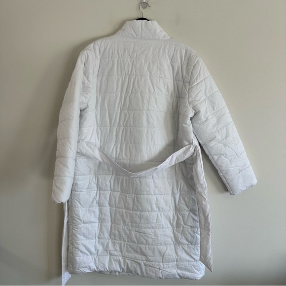 If Only Home Duvet Robe White Quilted Robe One Size Pockets - Picture 4 of 13